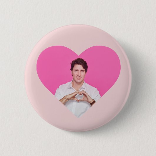 Badge Rond 5 Cm Bouton Trudeau <3 (Devant)