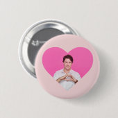 Badge Rond 5 Cm Bouton Trudeau <3 (Devant & derrière)