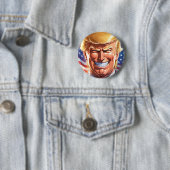 Badge Rond 5 Cm Bouton Trump MAGA 2024 America First (En situation)