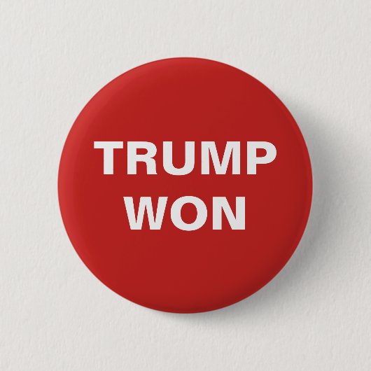 Badge Rond 5 Cm Bouton Trump Won (Devant)