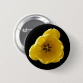 Badge Rond 5 Cm Bouton Tulipe Jaune (Devant & derrière)