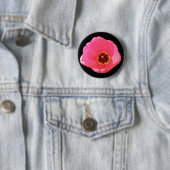 Badge Rond 5 Cm Bouton Tulipe rose (En situation)