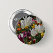 Badge Rond 5 Cm Bouton Tulipes (Devant & derrière)