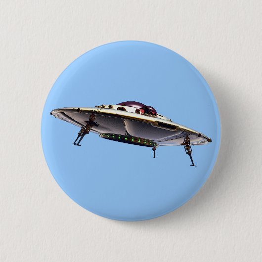 Badge Rond 5 Cm Bouton UFO métallique (Devant)