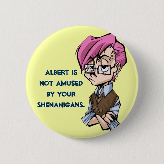 Badge Rond 5 Cm Bouton Unamused (Devant)
