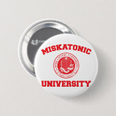 Badge Rond 5 Cm Bouton Université Miskatonique (Devant & derrière)