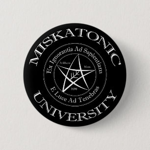 Badge Rond 5 Cm Bouton Université Miskatonique