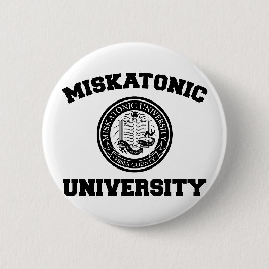 Badge Rond 5 Cm Bouton Université Miskatonique (Devant)