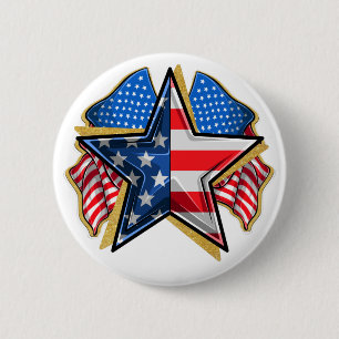 BADGE ROND 5 CM BOUTON USA