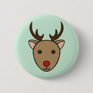 Badge Rond 5 Cm Bouton Vacances Reindeer