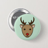 Badge Rond 5 Cm Bouton Vacances Reindeer (Devant & derrière)
