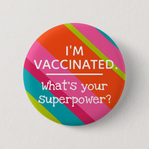 Badge Rond 5 Cm Bouton vacciné