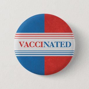 Badge Rond 5 Cm Bouton vacciné contre le blocage des couleurs (ro