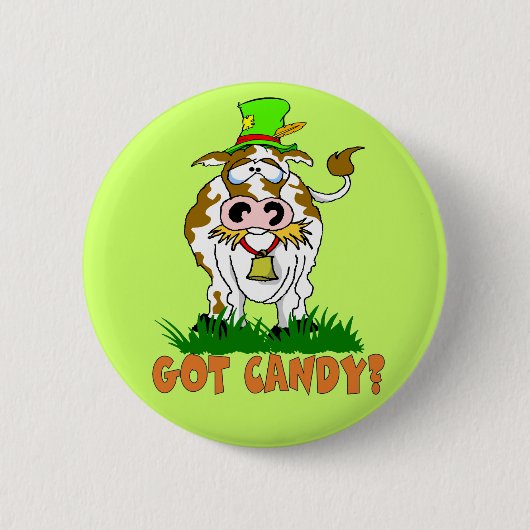 Badge Rond 5 Cm Bouton Vache de bonbon (Devant)