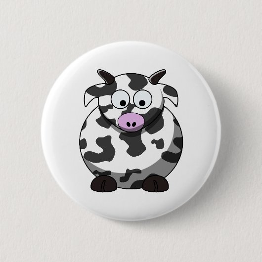 Badge Rond 5 Cm Bouton Vache de dessin (Devant)