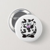 Badge Rond 5 Cm Bouton Vache de dessin (Devant & derrière)