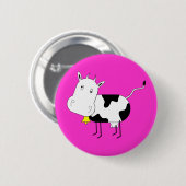 Badge Rond 5 Cm Bouton Vache de dessin (Devant & derrière)