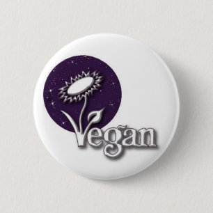 Badge Rond 5 Cm Bouton végétalien