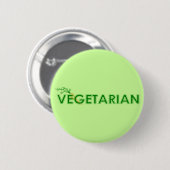 Badge Rond 5 Cm Bouton végétarien (Devant & derrière)