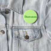 Badge Rond 5 Cm Bouton végétarien (En situation)