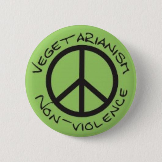 Badge Rond 5 Cm Bouton végétarien de Non-Violence (Devant)