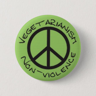 Badge Rond 5 Cm Bouton végétarien de Non-Violence
