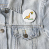 Badge Rond 5 Cm Bouton végétarien de Saurus (En situation)
