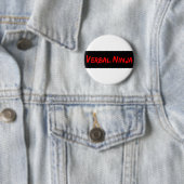 Badge Rond 5 Cm bouton verbal de ninja (En situation)