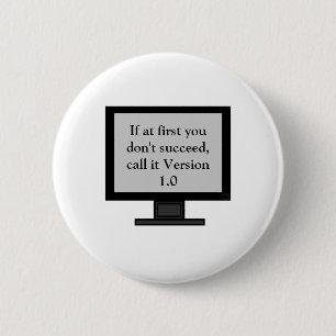 Badge Rond 5 Cm Bouton Version 1.0