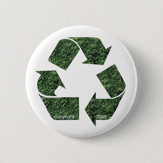 Badge Rond 5 Cm Bouton vert (Devant)