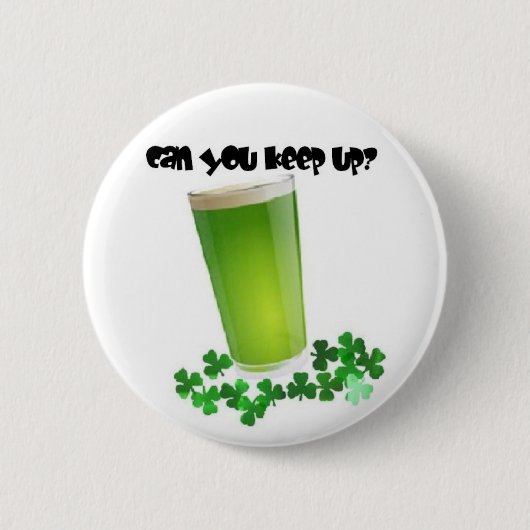 Badge Rond 5 Cm Bouton vert de bière (Devant)