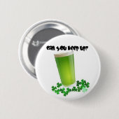 Badge Rond 5 Cm Bouton vert de bière (Devant & derrière)