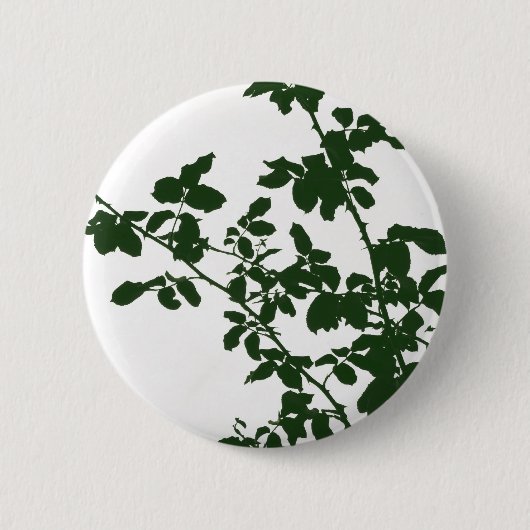 Badge Rond 5 Cm Bouton vert de branches (Devant)