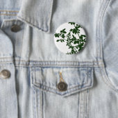 Badge Rond 5 Cm Bouton vert de branches (En situation)