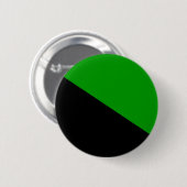 Badge Rond 5 Cm Bouton vert de drapeau d'anarchiste (Devant & derrière)