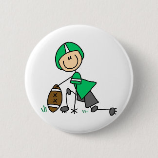 Badge Rond 5 Cm Bouton vert de joueur de football