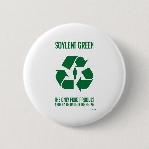 Badge Rond 5 Cm Bouton vert de Soylent