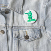 Badge Rond 5 Cm Bouton vert d'homme d'armée (En situation)