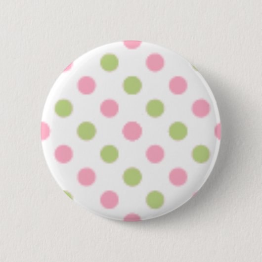 Badge Rond 5 Cm Bouton vert et rose (Devant)