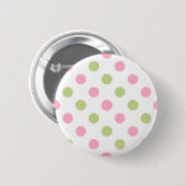 Badge Rond 5 Cm Bouton vert et rose (Devant & derrière)