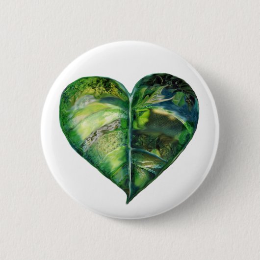 Badge Rond 5 Cm Bouton vert I Love (Devant)