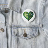 Badge Rond 5 Cm Bouton vert I Love (En situation)