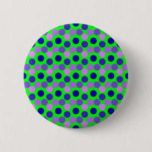 Badge Rond 5 Cm BOUTON vert pourpre pour points
