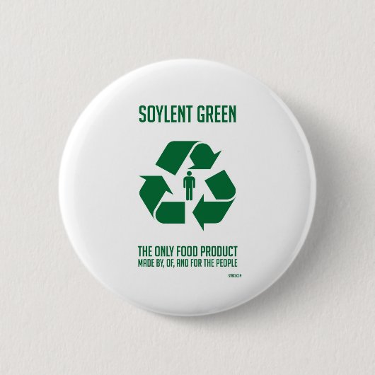 Badge Rond 5 Cm Bouton vert soja (Devant)