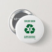 Badge Rond 5 Cm Bouton vert soja (Devant & derrière)