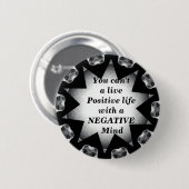 Badge Rond 5 Cm Bouton Vie positive (Devant & derrière)