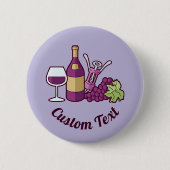 Badge Rond 5 Cm Bouton vin rouge (Devant)