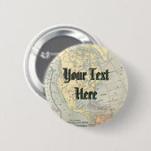 Badge Rond 5 Cm Bouton vintage de carte (Devant & derrière)