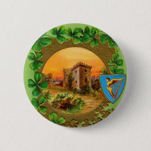 Badge Rond 5 Cm Bouton vintage de Dat de St Patrick