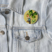 Badge Rond 5 Cm Bouton vintage de shamrock (En situation)